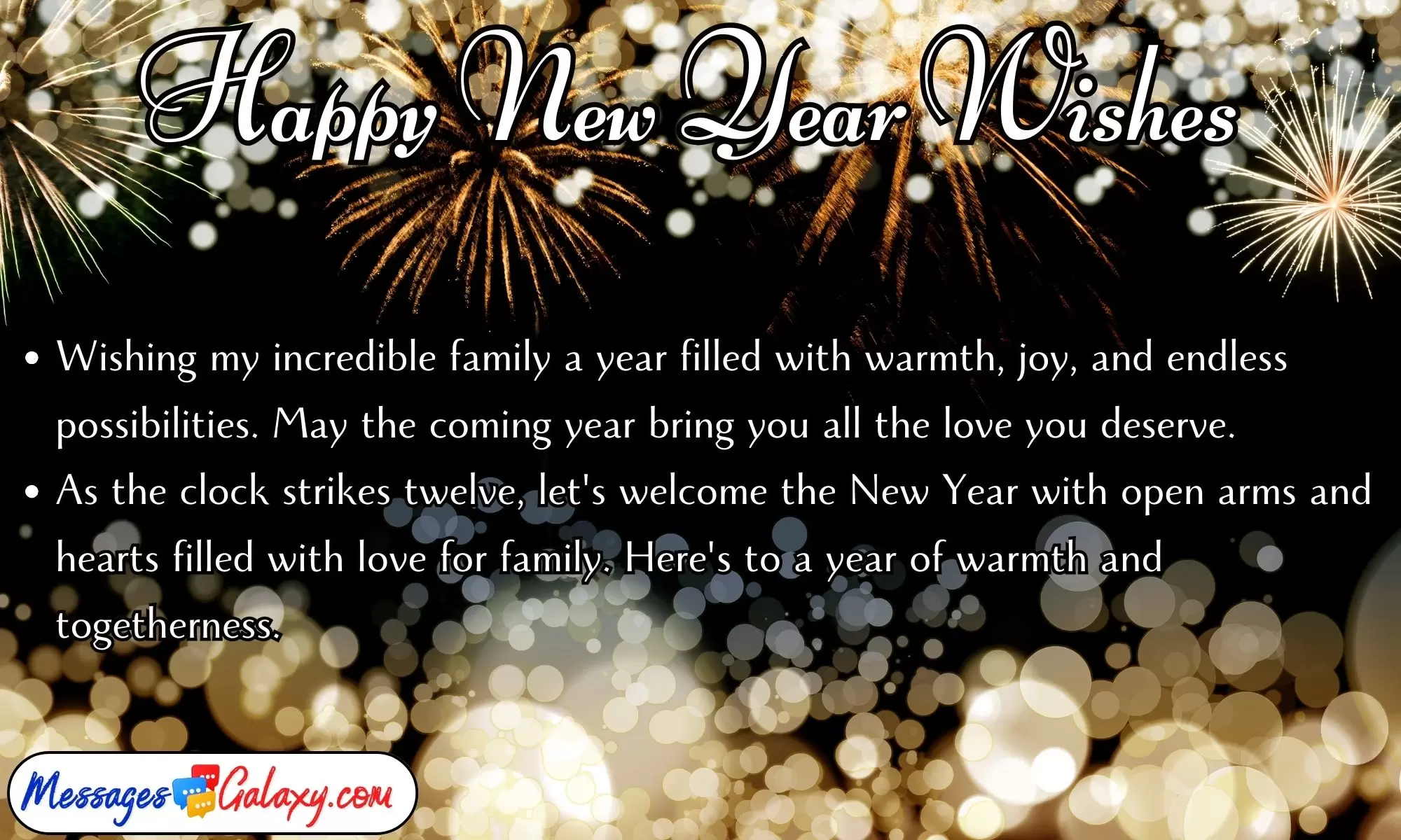 Cute & Unique Happy New Year Wishes for Family