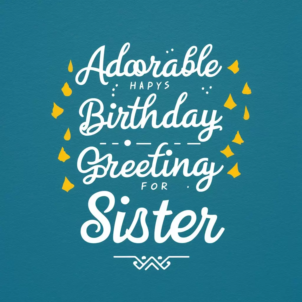 Adorable Birthday Greetings for Sister