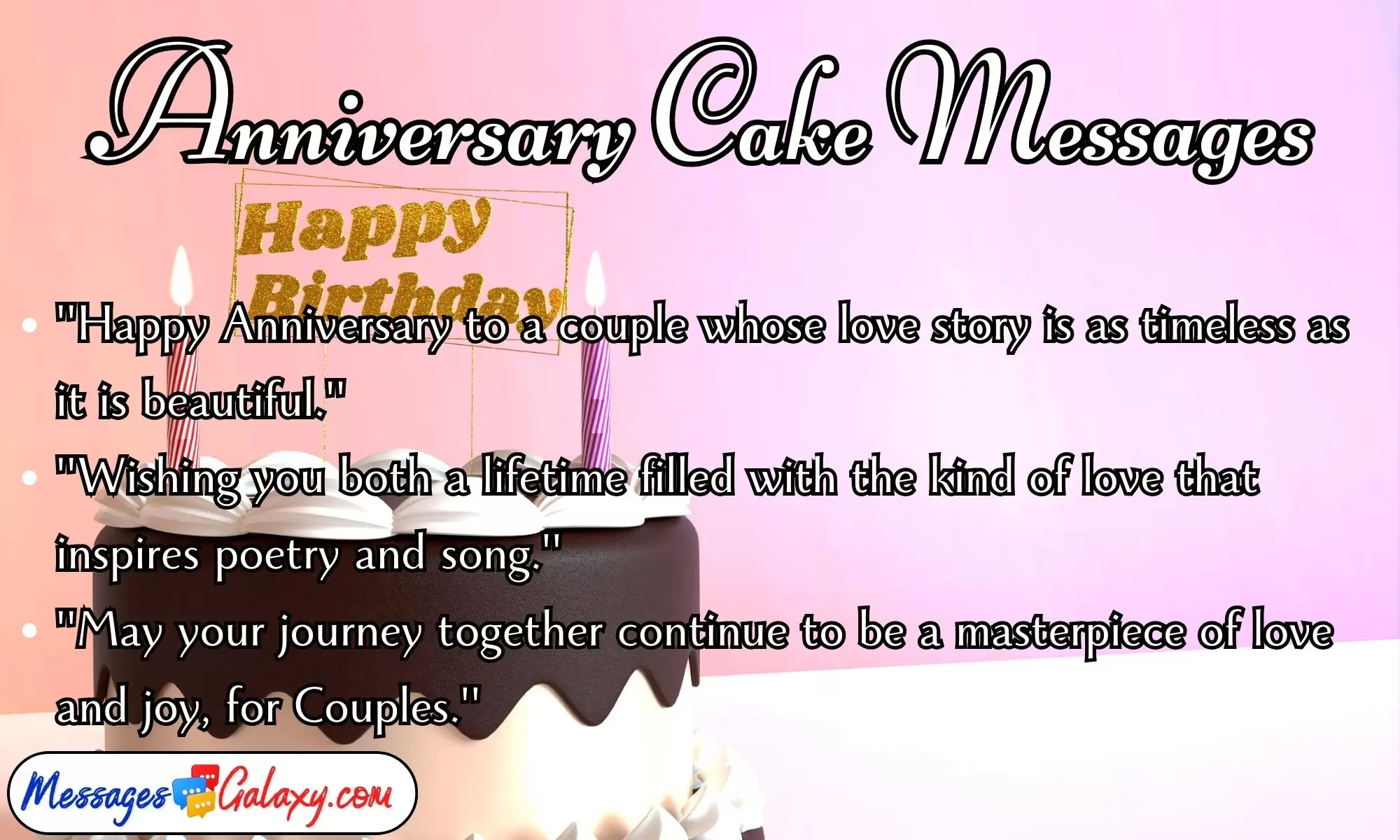 Anniversary Cake Messages For Couples and Family Members