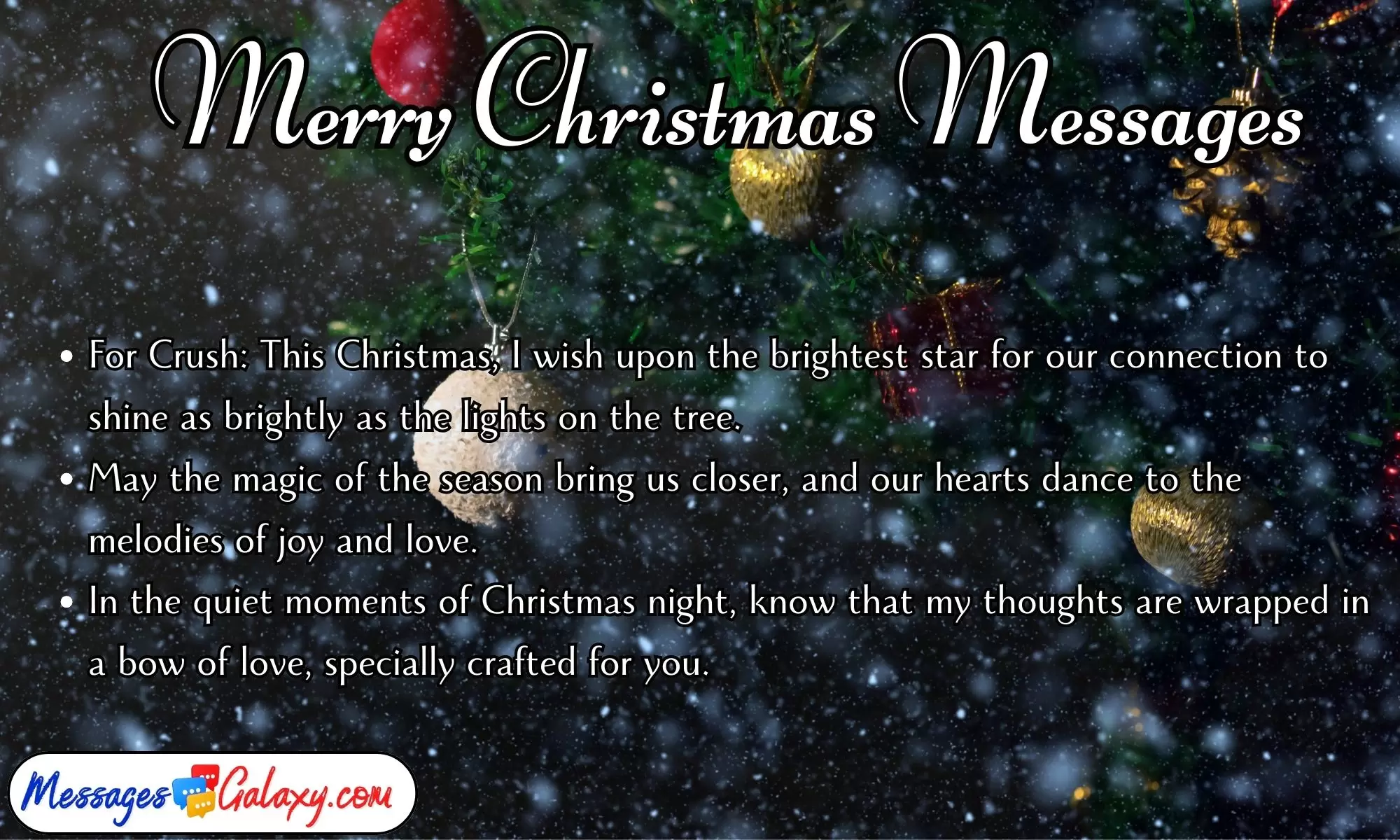 Deep & Emotional Merry Christmas Messages For Crush