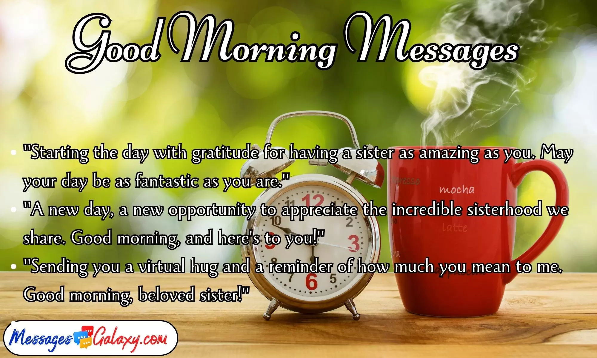 Deep & Funny Good Morning Messages for Sister