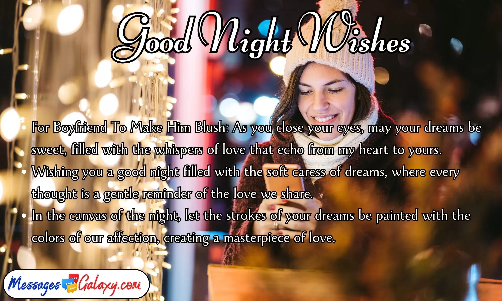 Flirty Good Night Wishes for Boyfriend To Make Him Blush