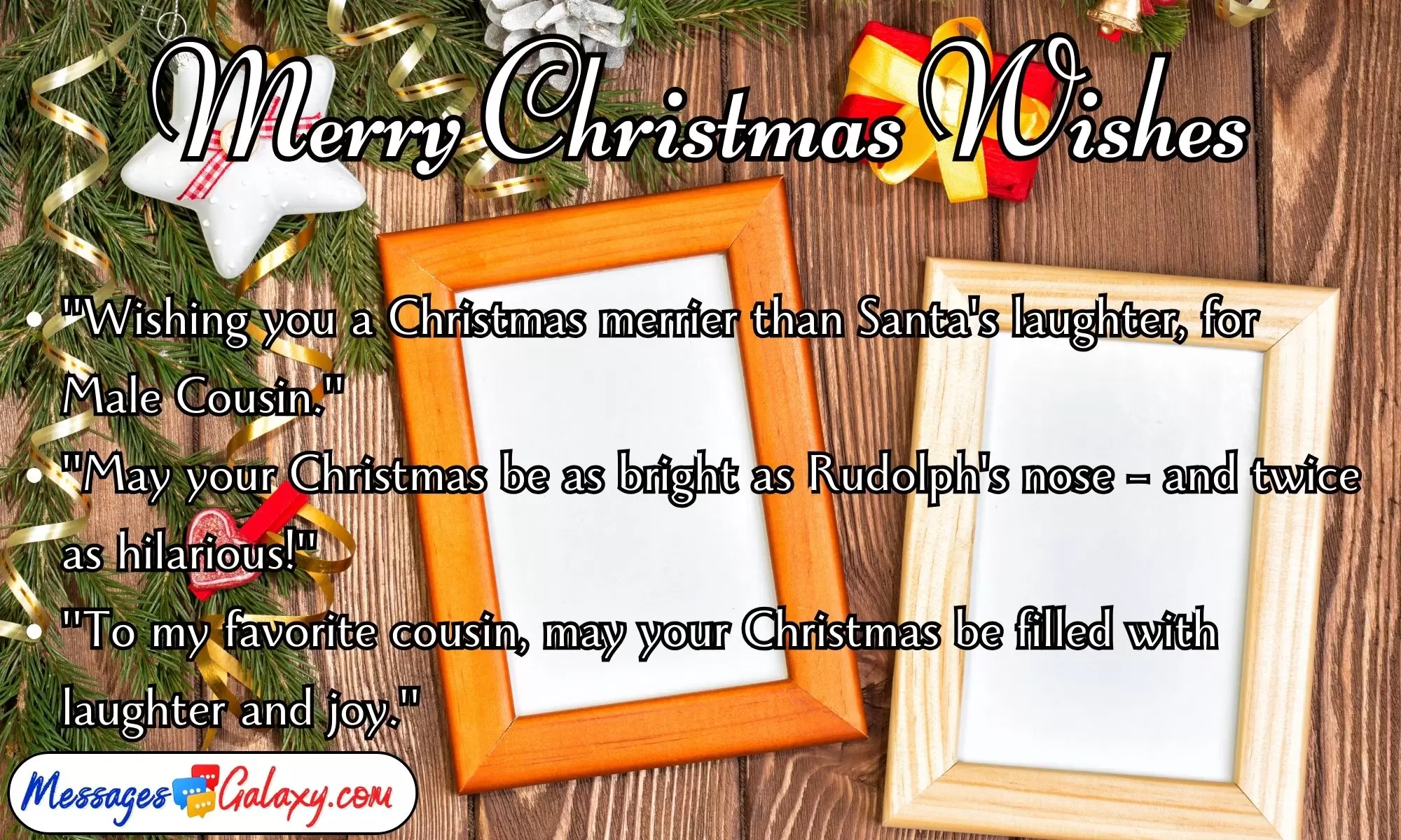 Funny and Cute Merry Christmas Wishes For Male Cousin