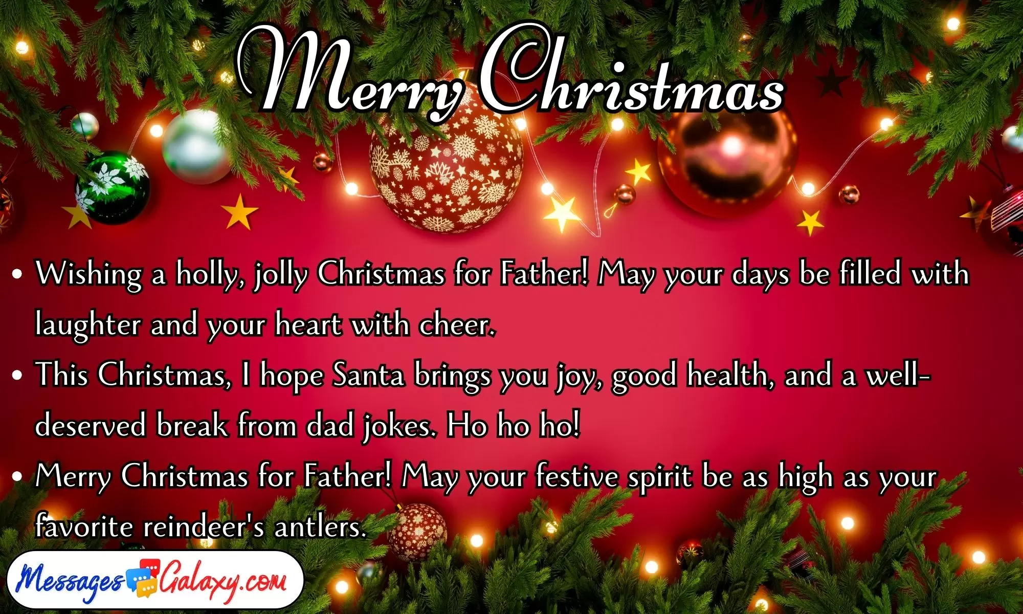 Funny & Meaningful Merry Christmas Greetings For Father