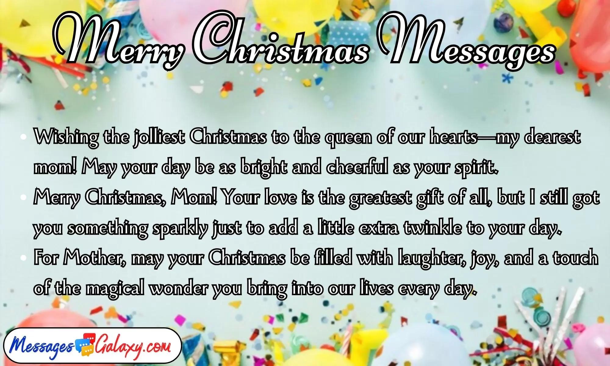 Funny & Unique Merry Christmas Messages For Mother