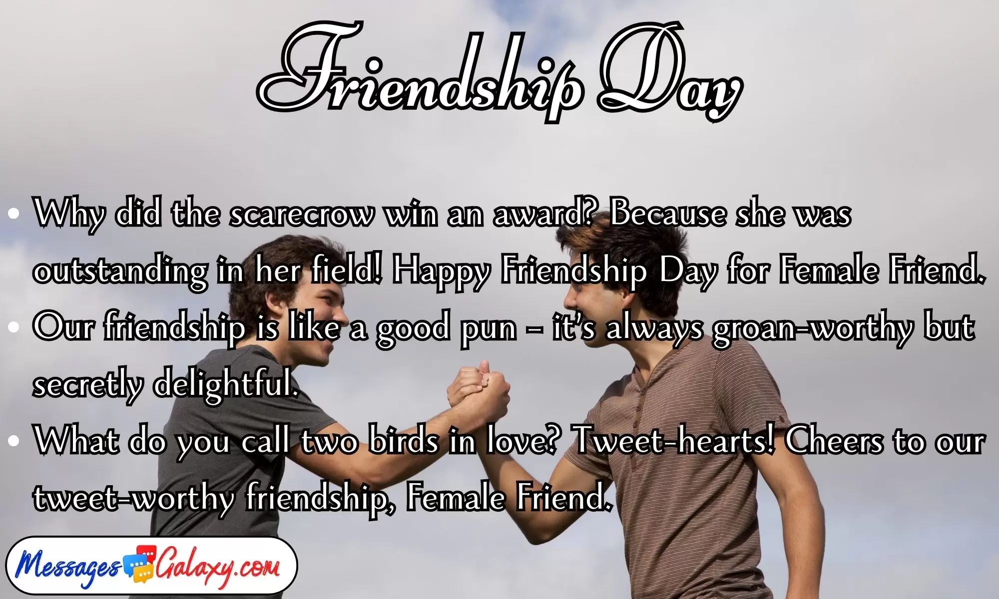 Funny Friendship Day Text Messages For Female Friend