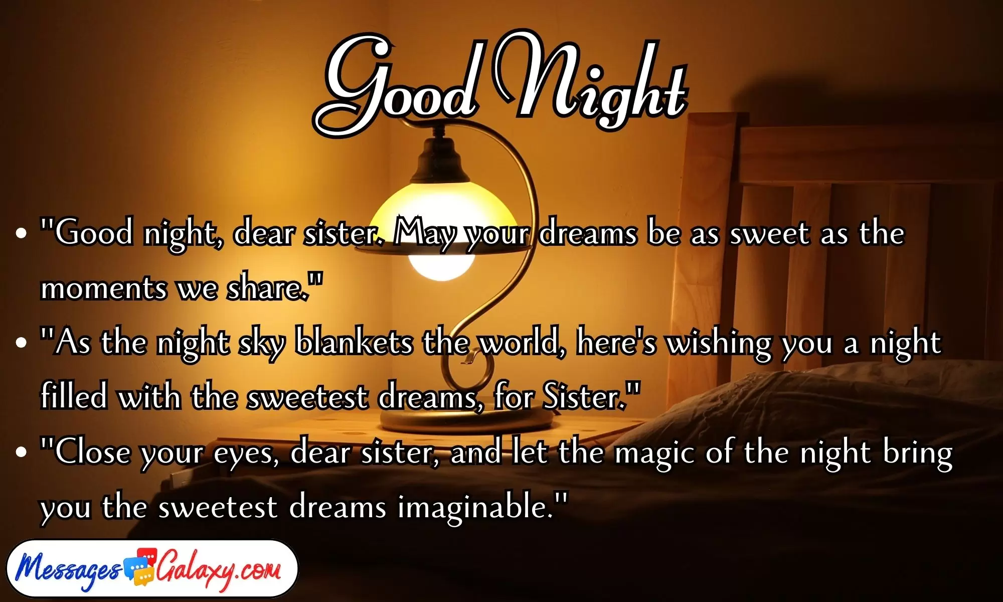 Good Night Quotes for Sister to Brighten Her Dreams