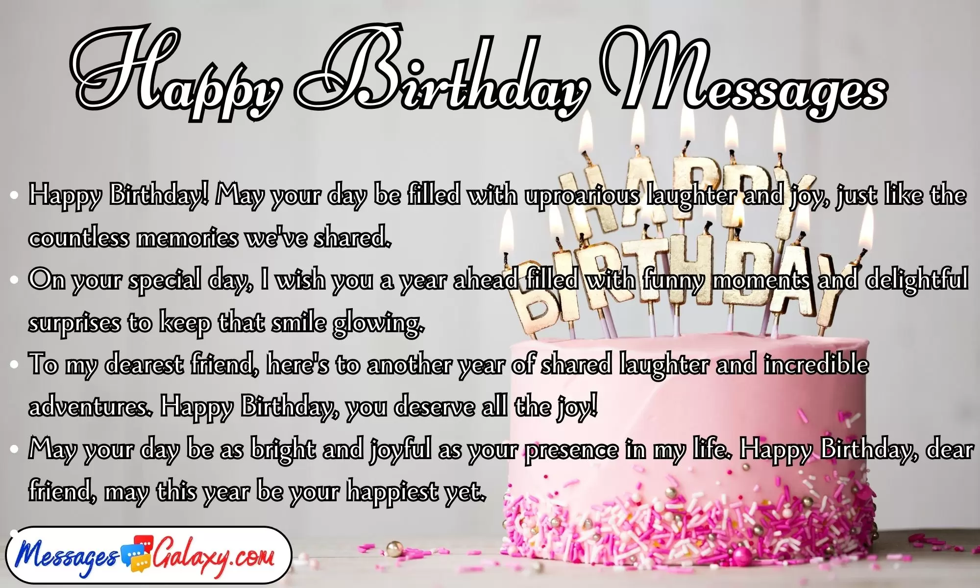 Happy Birthday Messages for Friends – Funny, Sweet Birthday Messages