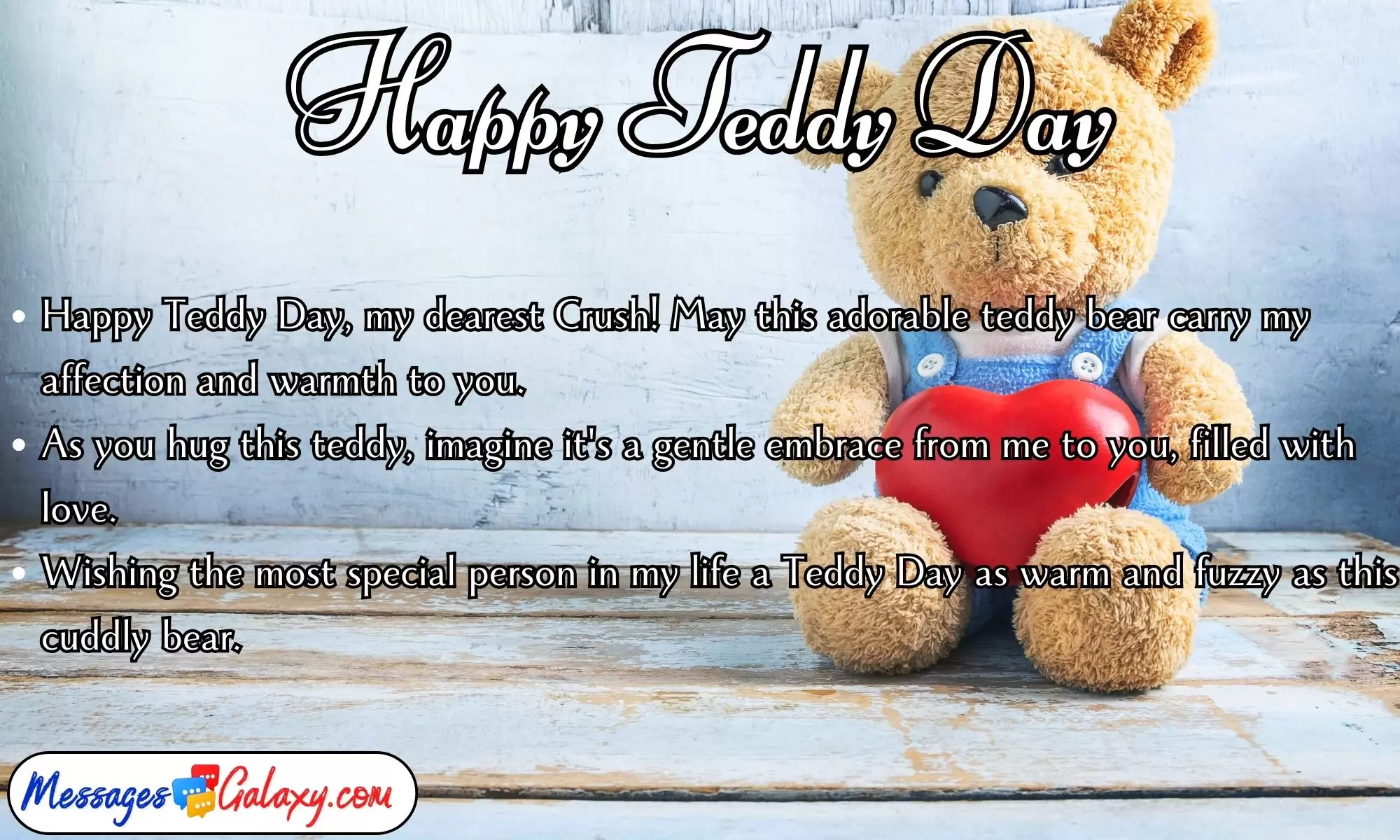 Heart Touching Happy Teddy Day Wishes for Crush