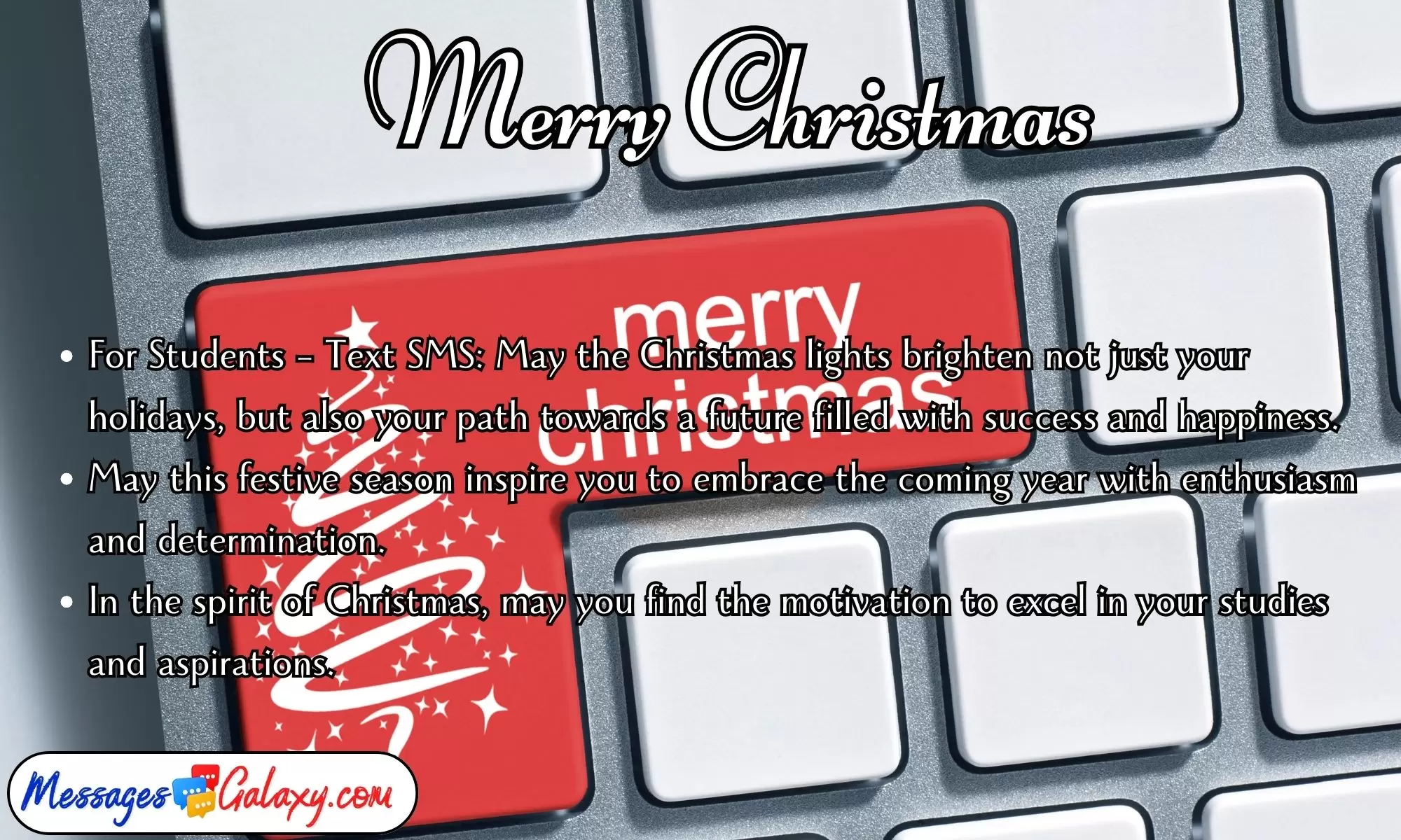 Merry Christmas Messages for Students – Text SMS