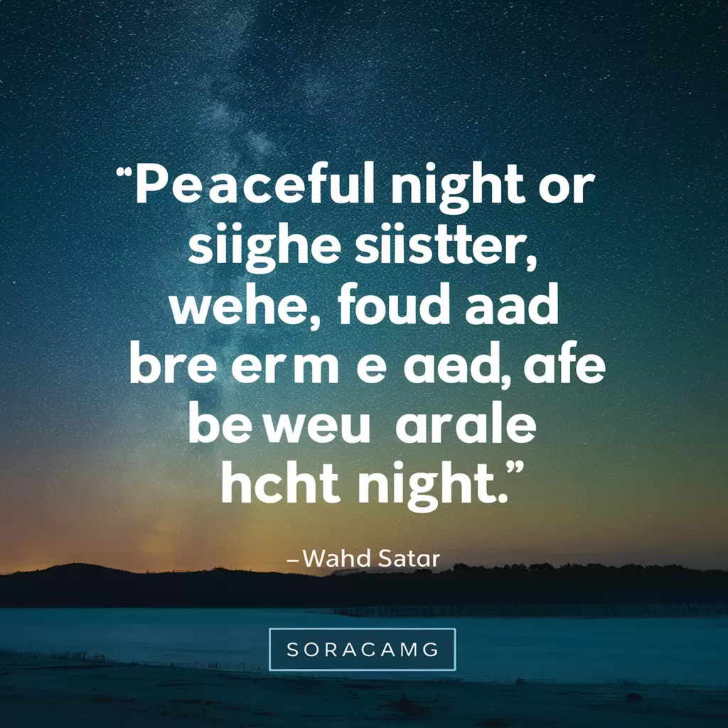 Peaceful Night Quotes for Sister