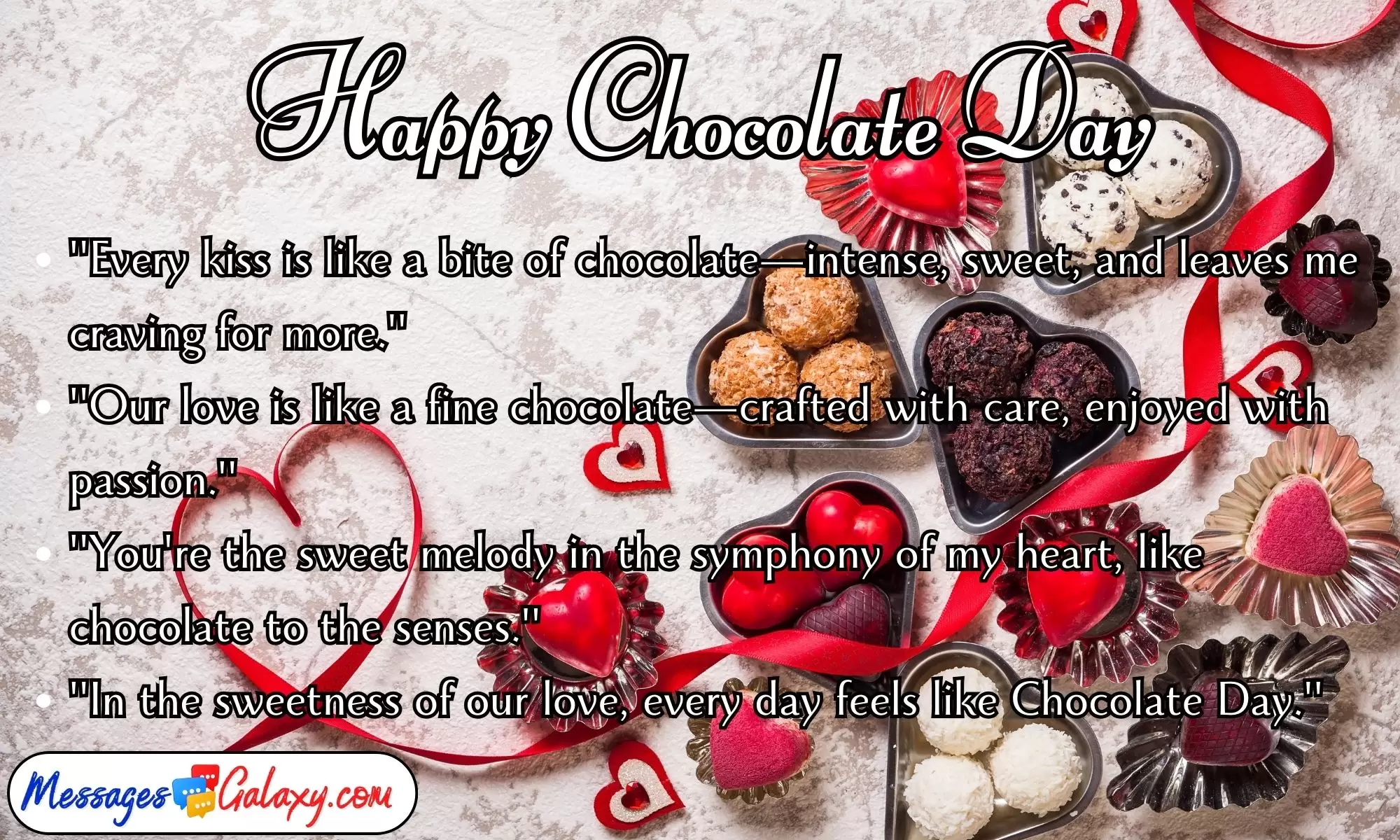 Romantic Happy Chocolate Day Quotes for Girlfriend & Her