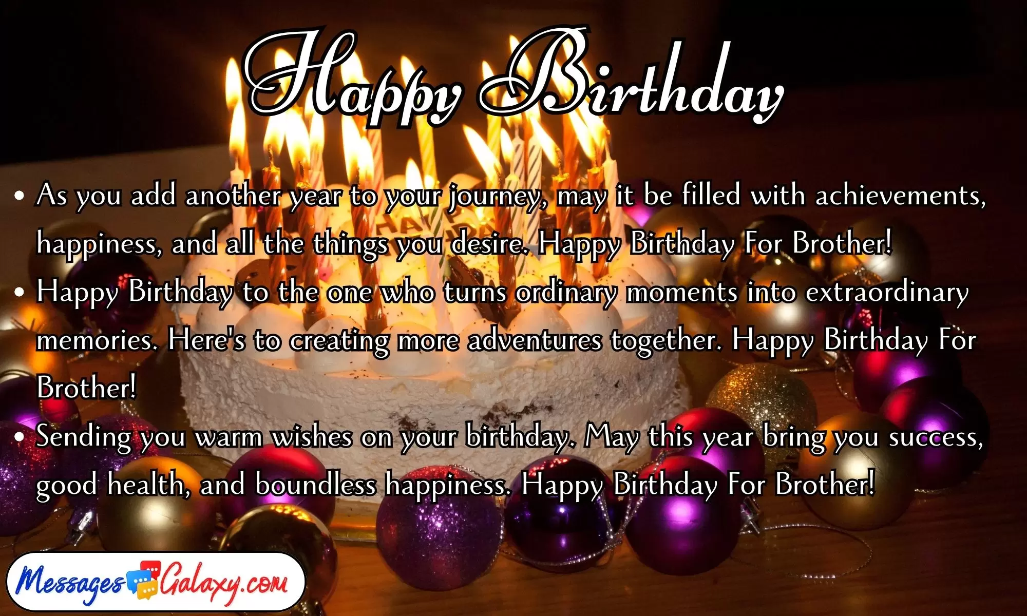 Sweat & Cute Happy Birthday Quotes For Brother