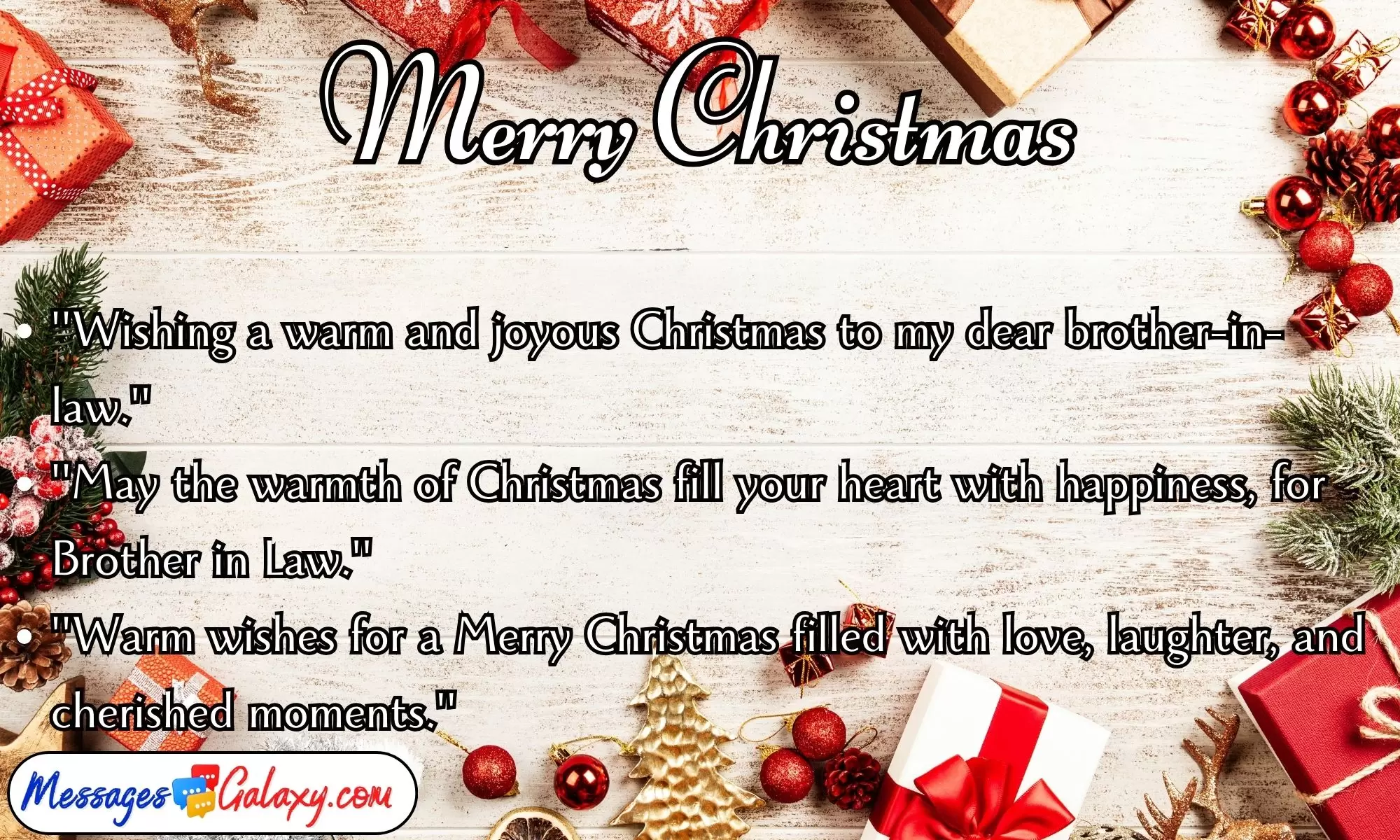 Unique & Sweet Merry Christmas Quotes for Brother in Law