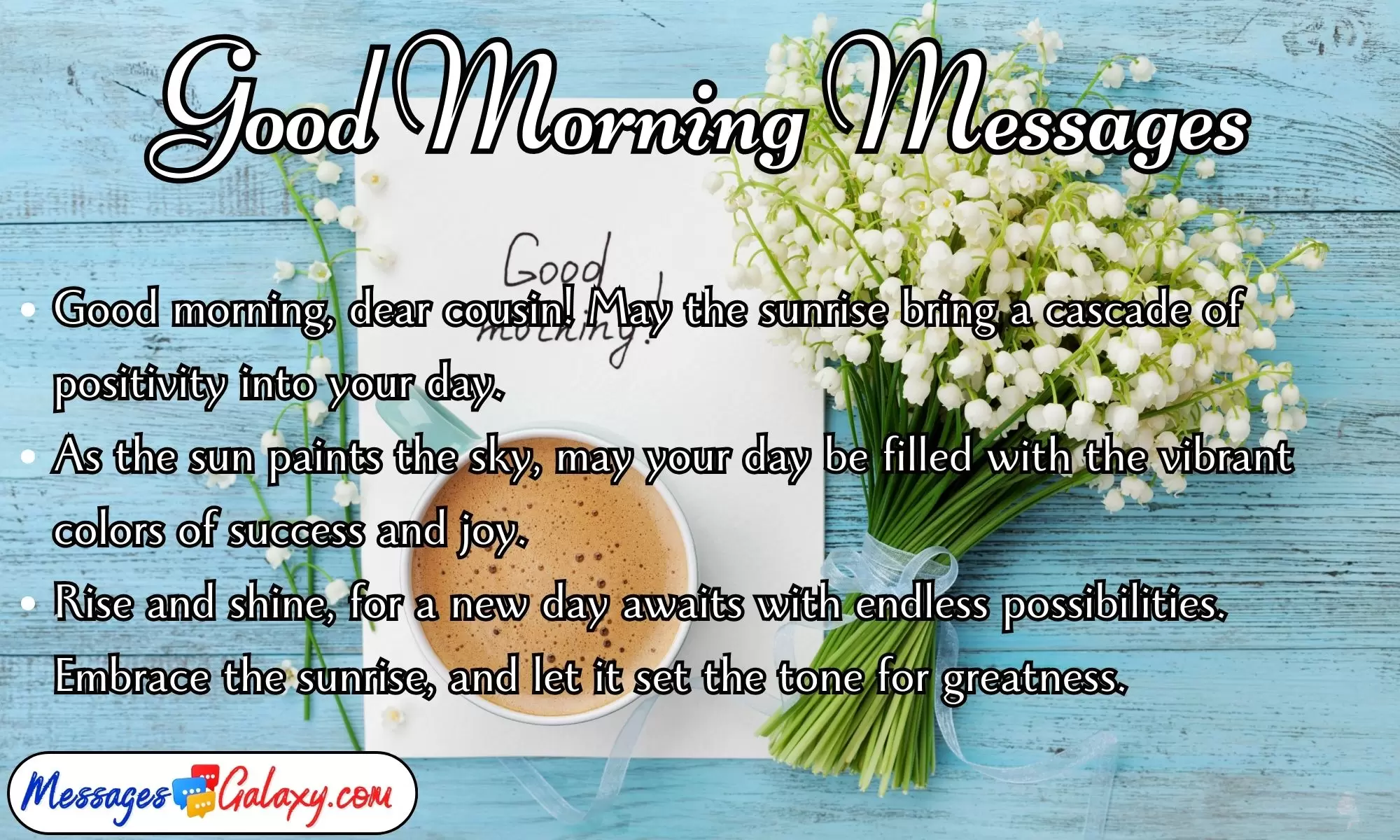 Unique Good Morning Messages for Male-Cousin