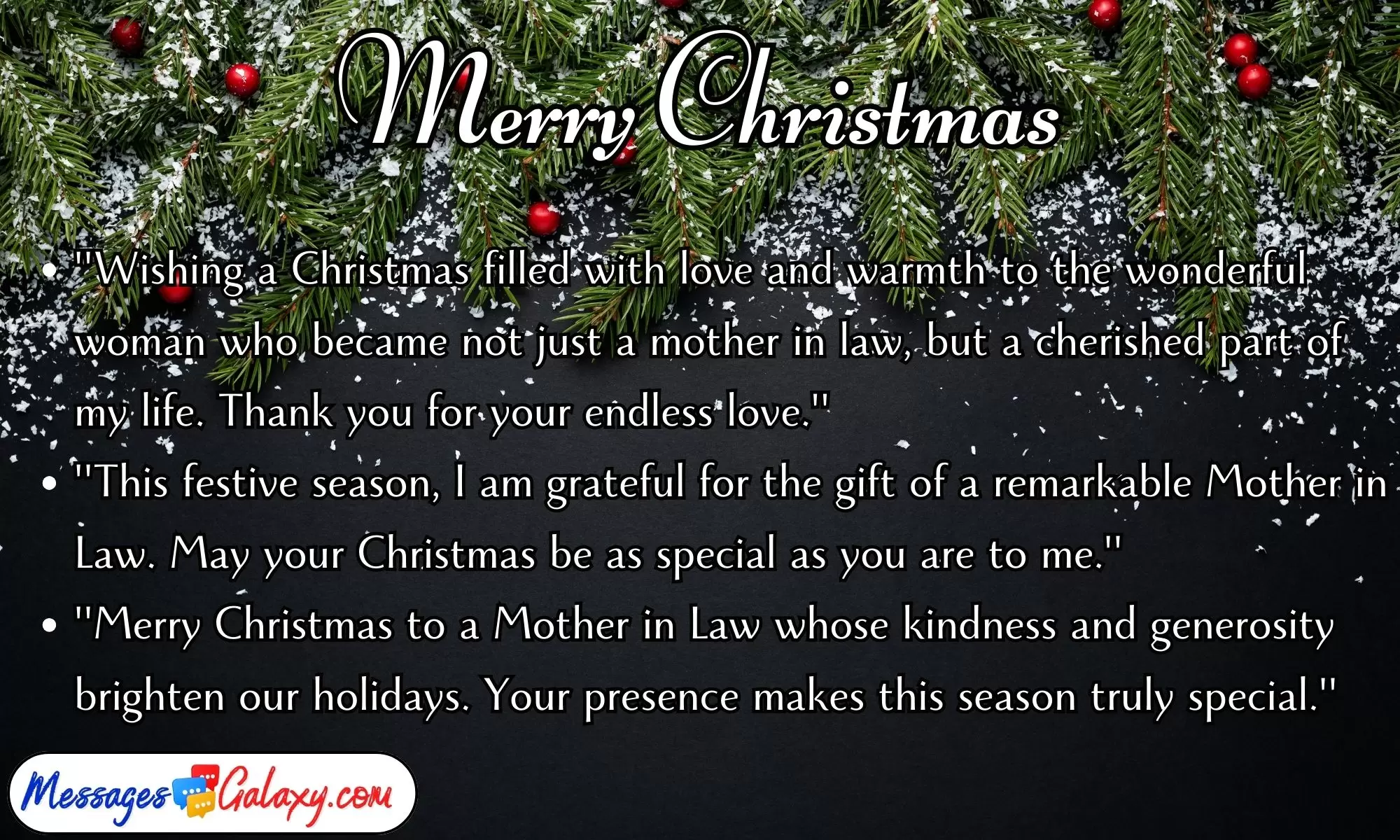 Unique Merry Christmas Quotes for Mother in Law