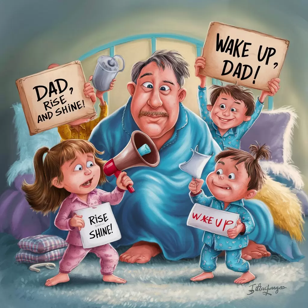 Humorous Wake-up Calls for Father: